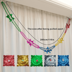 4pcs Colorful Pull Flower Streamer Christmas Decoration