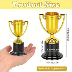 Mini Plastic Trophies for Parties, Competitions, Prizes - 6/8/10/12pcs