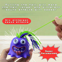 Monster Stress-Relief Puzzle Toy with Hair-Pulling Feature