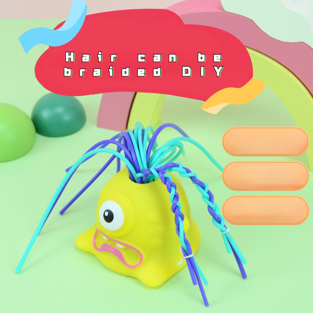 Monster Stress-Relief Puzzle Toy with Hair-Pulling Feature