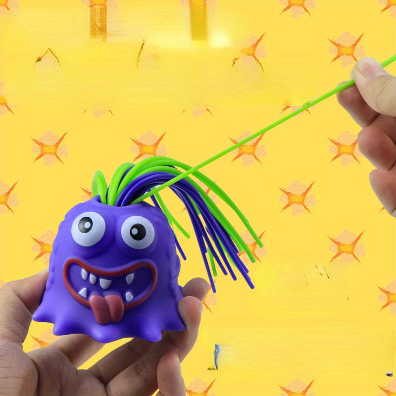Monster Stress-Relief Puzzle Toy with Hair-Pulling Feature