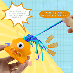 Monster Stress-Relief Puzzle Toy with Hair-Pulling Feature