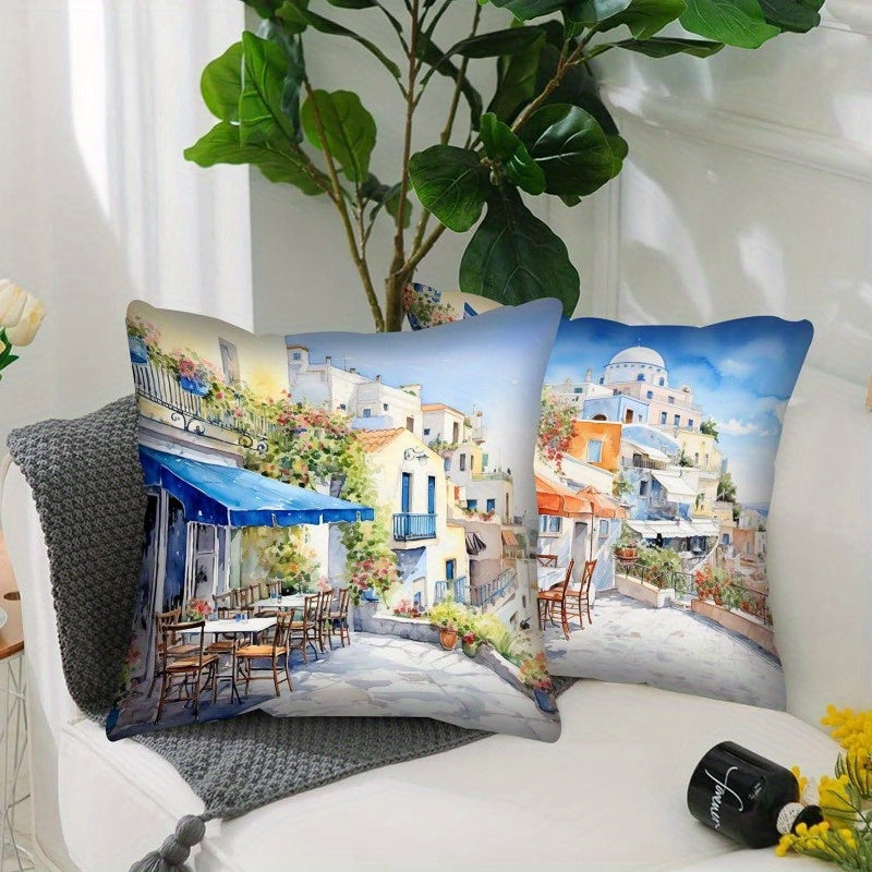 Landscape Printed Pillowcase for Home Living Room Bedroom Sofa Car Office Coffee