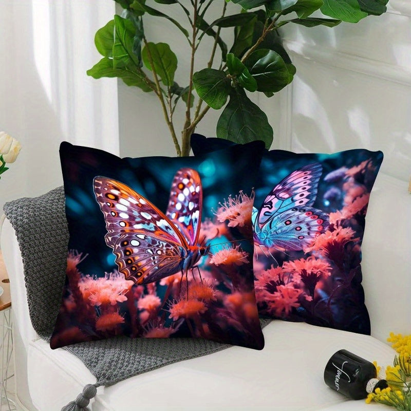 Butterfly Pillowcase 18in Home Living Room Bedroom Sofa Chair Car Office