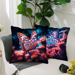 Butterfly Pillowcase 18in Home Living Room Bedroom Sofa Chair Car Office