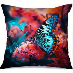 Butterfly Pillowcase 18in Home Living Room Bedroom Sofa Chair Car Office