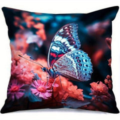 Butterfly Pillowcase 18in Home Living Room Bedroom Sofa Chair Car Office