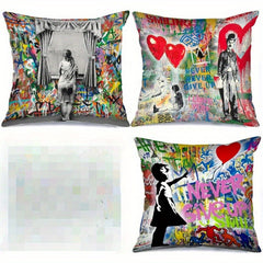 Graffiti Pillowcase for Home Sofa Recliner Chair Car Office, 18x18in