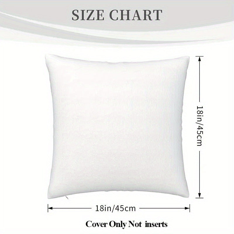 Square Pillowcase Girl Rose Printed Pillow Cover 18x18in
