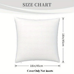 Square Pillowcase Girl Rose Printed Pillow Cover 18x18in