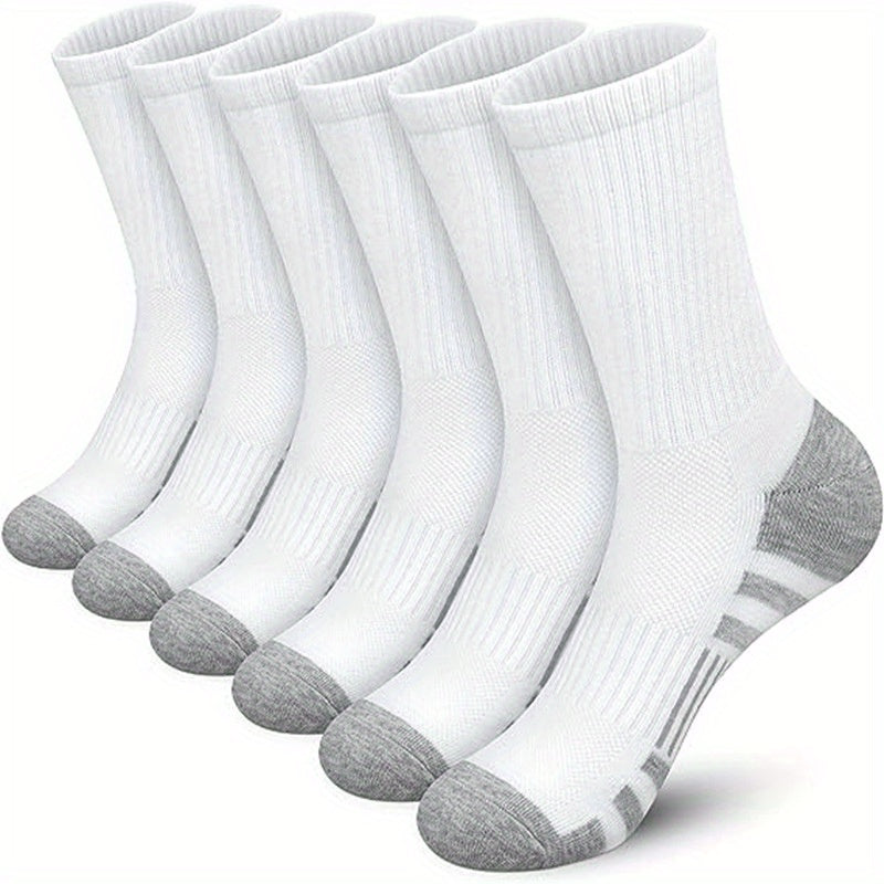 Men's Crew Sport Socks Non Slip Shock Absorption Breathable Sweat Wicking Socks