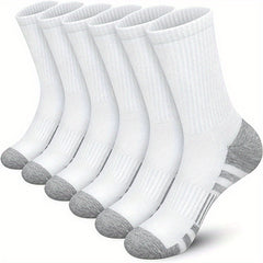 Men's Crew Sport Socks Non Slip Shock Absorption Breathable Sweat Wicking Socks