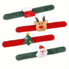 4pcs Christmas Slap Bracelets Party Favors Gift Decorations