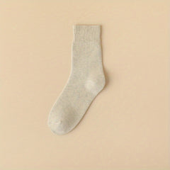 5 Pairs Winter Mid-calf Fleece Socks for Men & Women