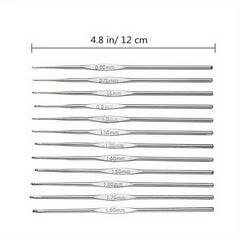 12pcs Fine Head Crochet Single Head DIY Hand Knitting Tools Sweater