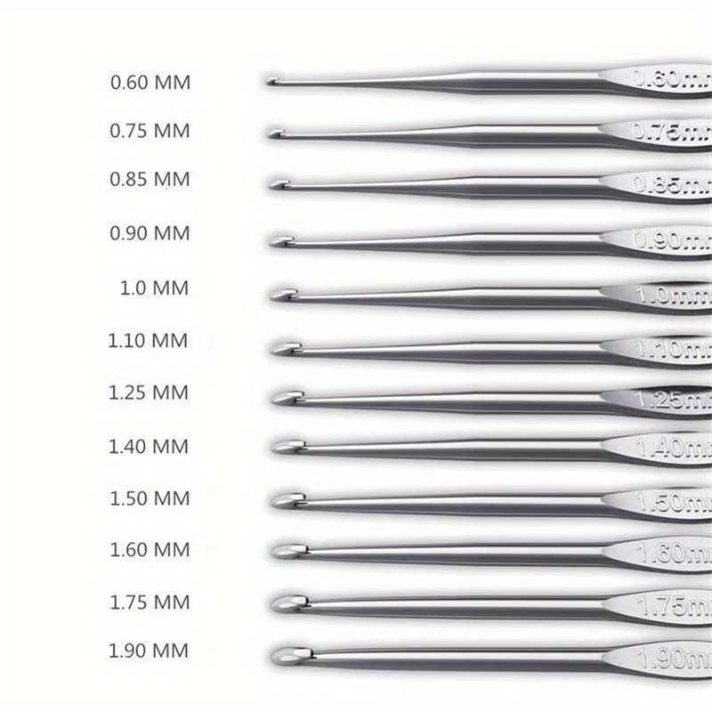 12pcs Fine Head Crochet Single Head DIY Hand Knitting Tools Sweater
