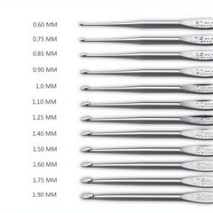 12pcs Fine Head Crochet Single Head DIY Hand Knitting Tools Sweater