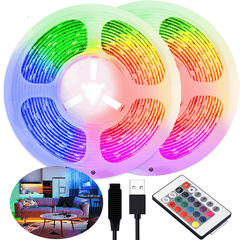RGB LED Light Belt with Music Synchronization Remote Control
