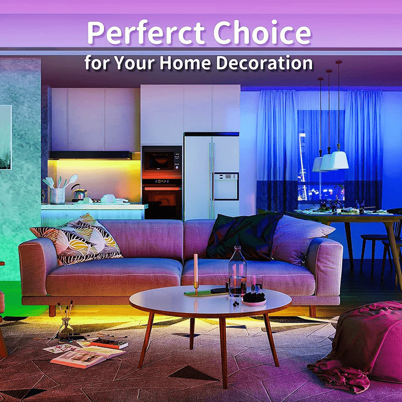 RGB LED Light Belt with Music Synchronization Remote Control