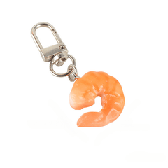 Creative Shrimp Model Keychain Funny Food Keyring Charm Ornament