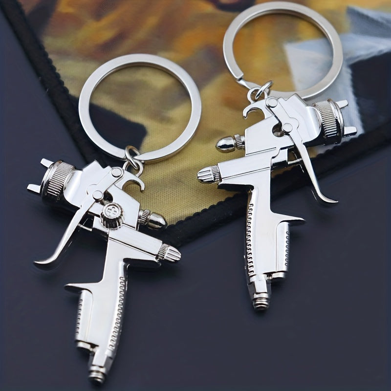 Mini Metal Air Gun Shaped Keychain Pendant