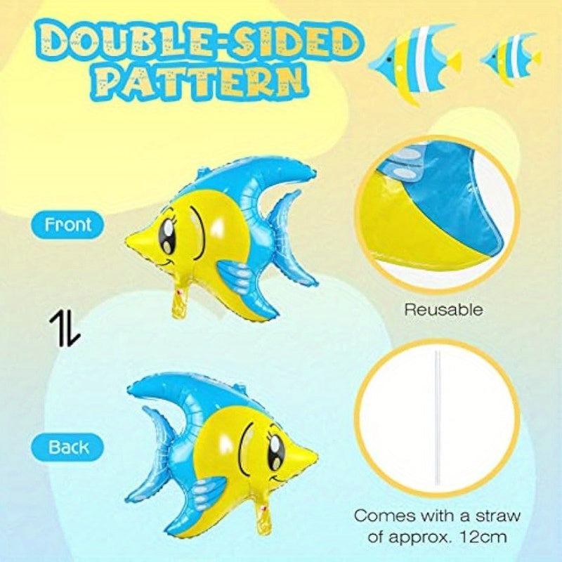 8pcs Ocean Animal Foil Balloons for Under the Sea Theme Party