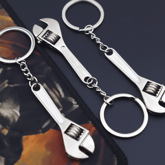 Mini Metal Adjustable Wrench Keychain Pendant Gift For Men Dad