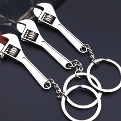 Mini Metal Adjustable Wrench Keychain Pendant Gift For Men Dad