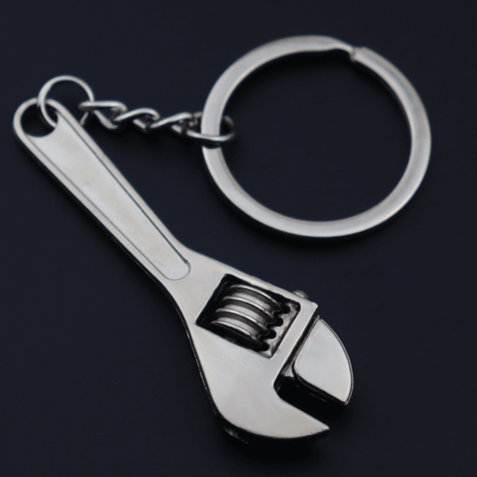 Mini Metal Adjustable Wrench Keychain Pendant Gift For Men Dad