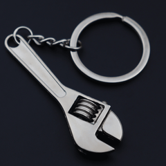 Mini Metal Adjustable Wrench Keychain Pendant Gift For Men Dad