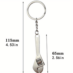 Mini Metal Adjustable Wrench Keychain Pendant Gift For Men Dad