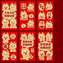 36pcs Year of Dragon Red Envelope Great Fortune Sealed Spot Zodiac Red Envelope