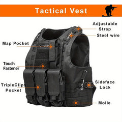 Adjustable Airsoft Vest Lightweight Oxford Cloth Training Vest