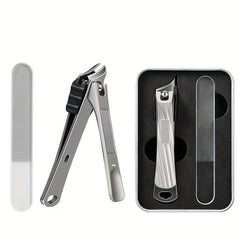 Stainless Steel Nail Clippers for Thick & Hard Nails with Nail File