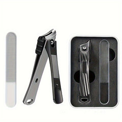 Stainless Steel Nail Clippers for Thick & Hard Nails with Nail File