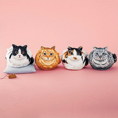 Plush 3D Cat Cosmetic Bag Travel Organizer Drawstring Closure