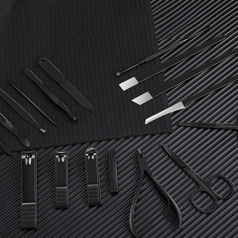 17pcs Nail Clippers Ear Cleaning Spoon Fingernail & Toenail Cutter Manicure Tool