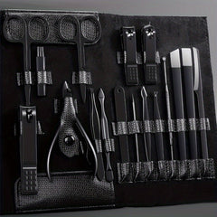 17pcs Nail Clippers Ear Cleaning Spoon Fingernail & Toenail Cutter Manicure Tool
