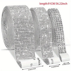Self Adhesive Crystal Rhinestone Sticker Ribbon DIY Crafts Decoration