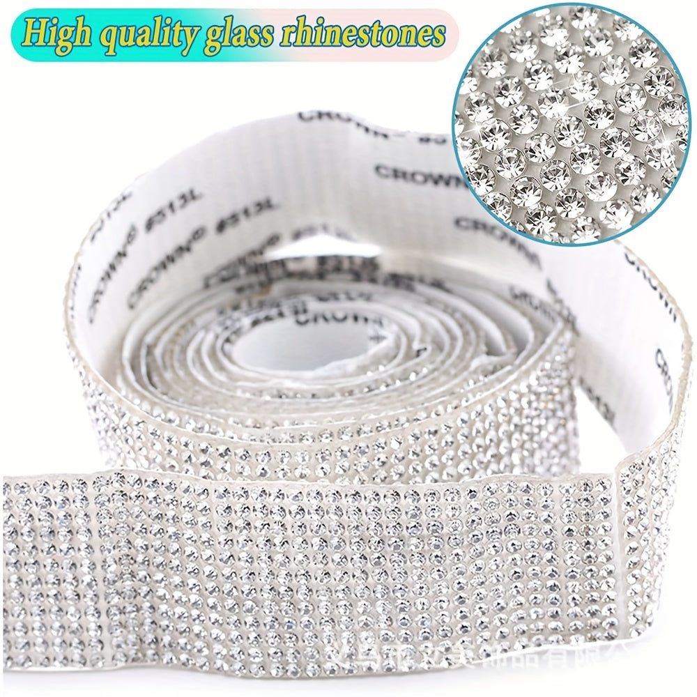 Self Adhesive Crystal Rhinestone Sticker Ribbon DIY Crafts Decoration