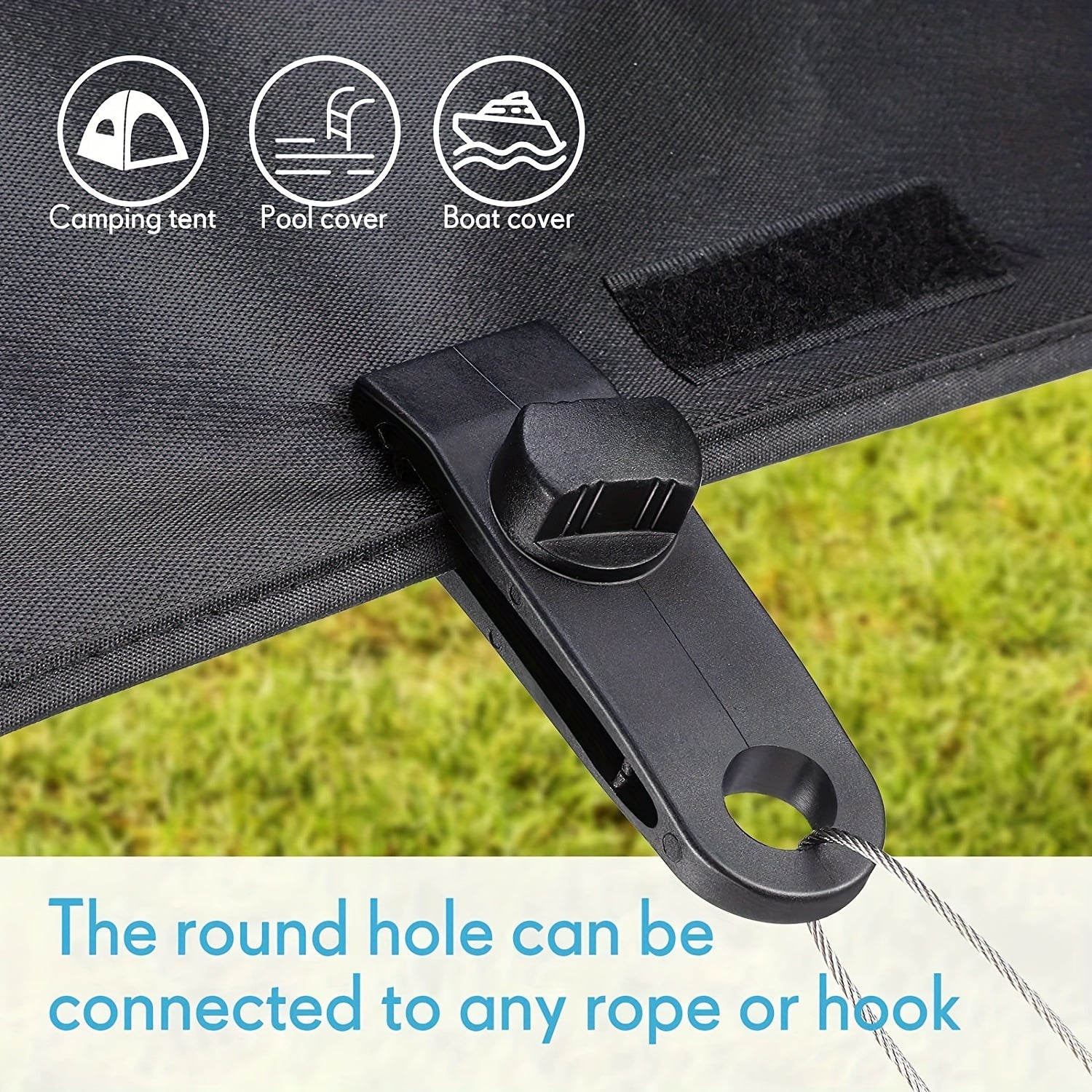 10pcs Tent Clips for Outdoor Camping Tent Awnings Caravan Temporary Shelters