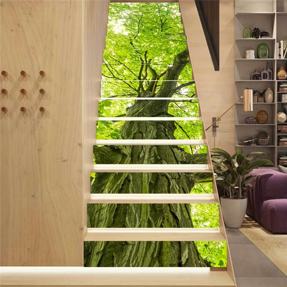 13pcs Tree Stair Sticker Self adhesive Home Decoration