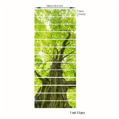 13pcs Tree Stair Sticker Self adhesive Home Decoration