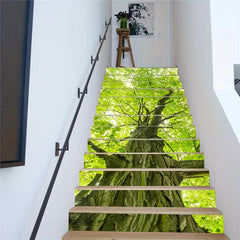 13pcs Tree Stair Sticker Self adhesive Home Decoration
