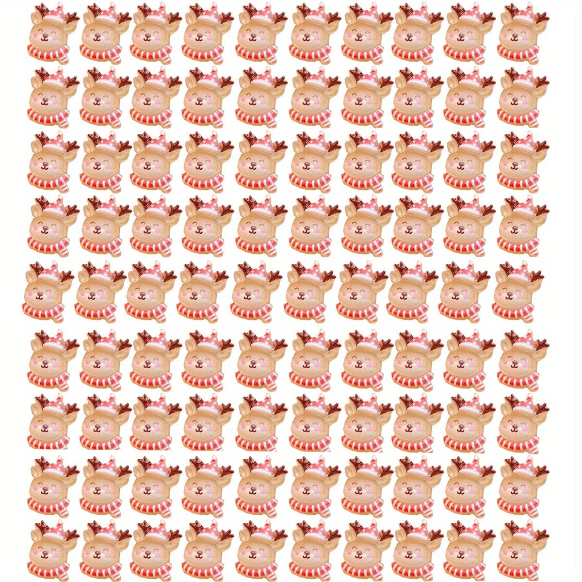 Resin Mini Christmas Deer Embellishments for Hair Bows - 20/50/100pcs