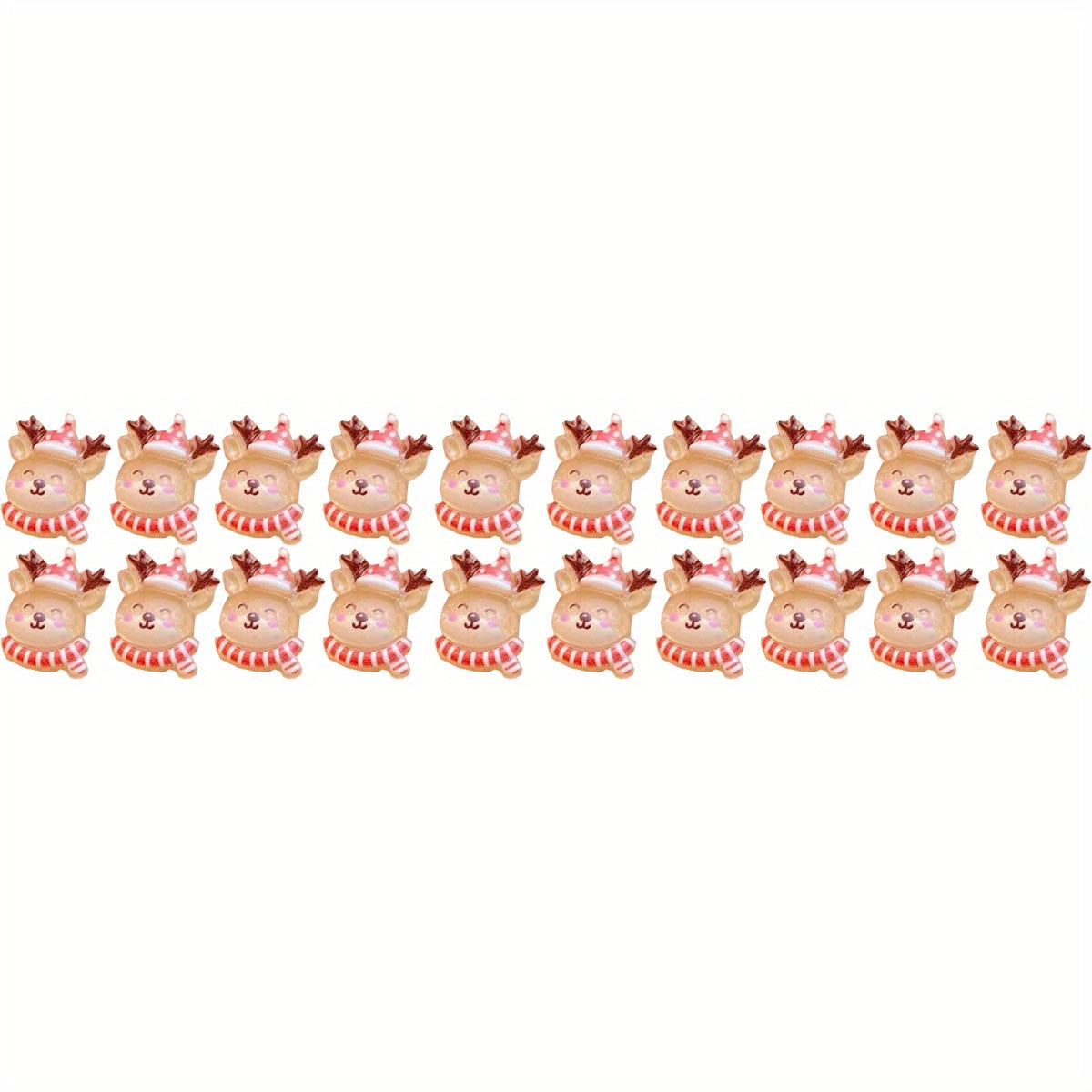 Resin Mini Christmas Deer Embellishments for Hair Bows - 20/50/100pcs