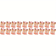 Resin Mini Christmas Deer Embellishments for Hair Bows - 20/50/100pcs