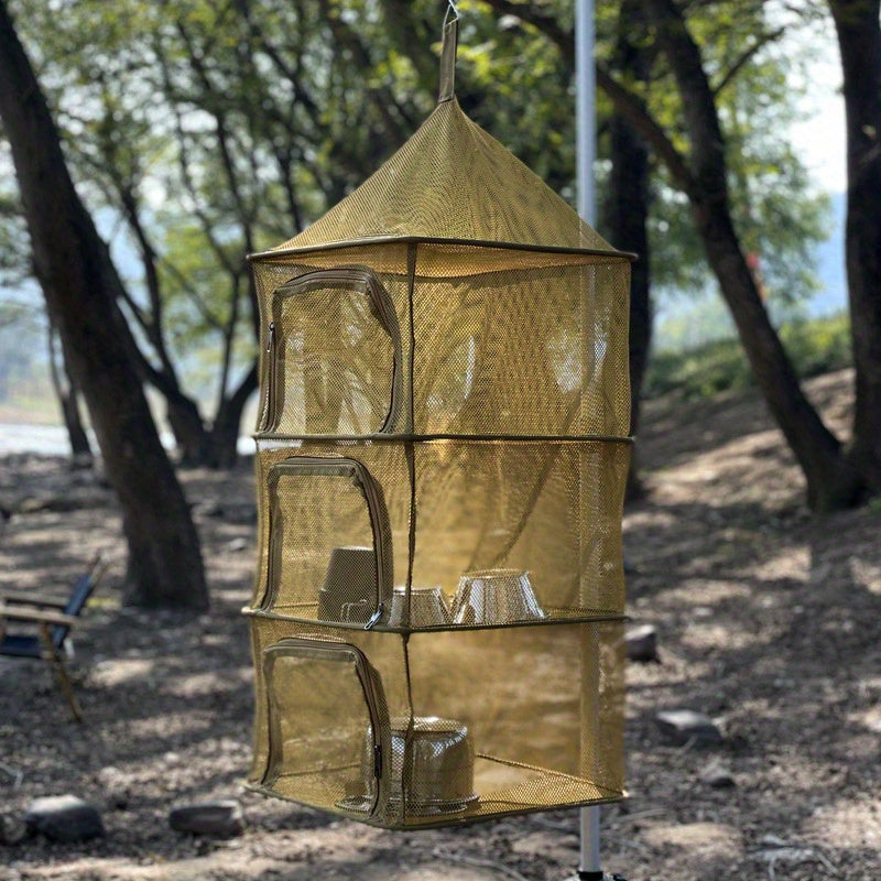 CLS Outdoor Folding Drying Net Basket for Camping and Home