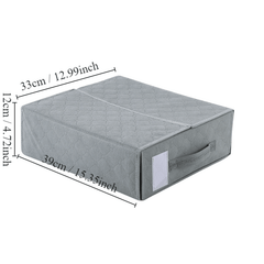1pc Bed Sheet Organize Box Foldable Cube Storage Box Grey Fabric Storage Case