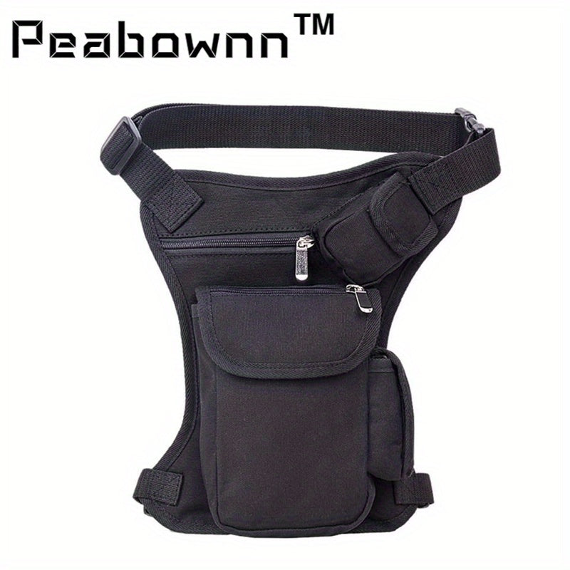 Canvas Waist Pack With Adjustable Leg Straps Thigh Bag For Sports
